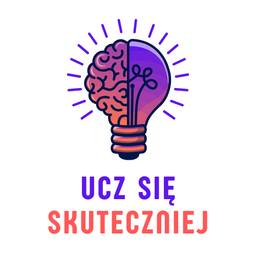 logo kursu Ucz się skuteczniej z rysunkiem żarówki-mózgu